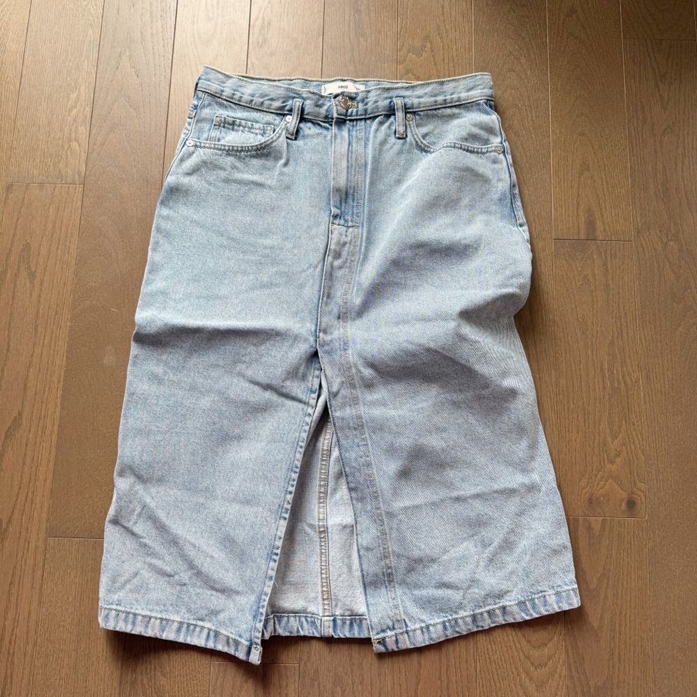 MANGO DENIM MIDI SKIRT